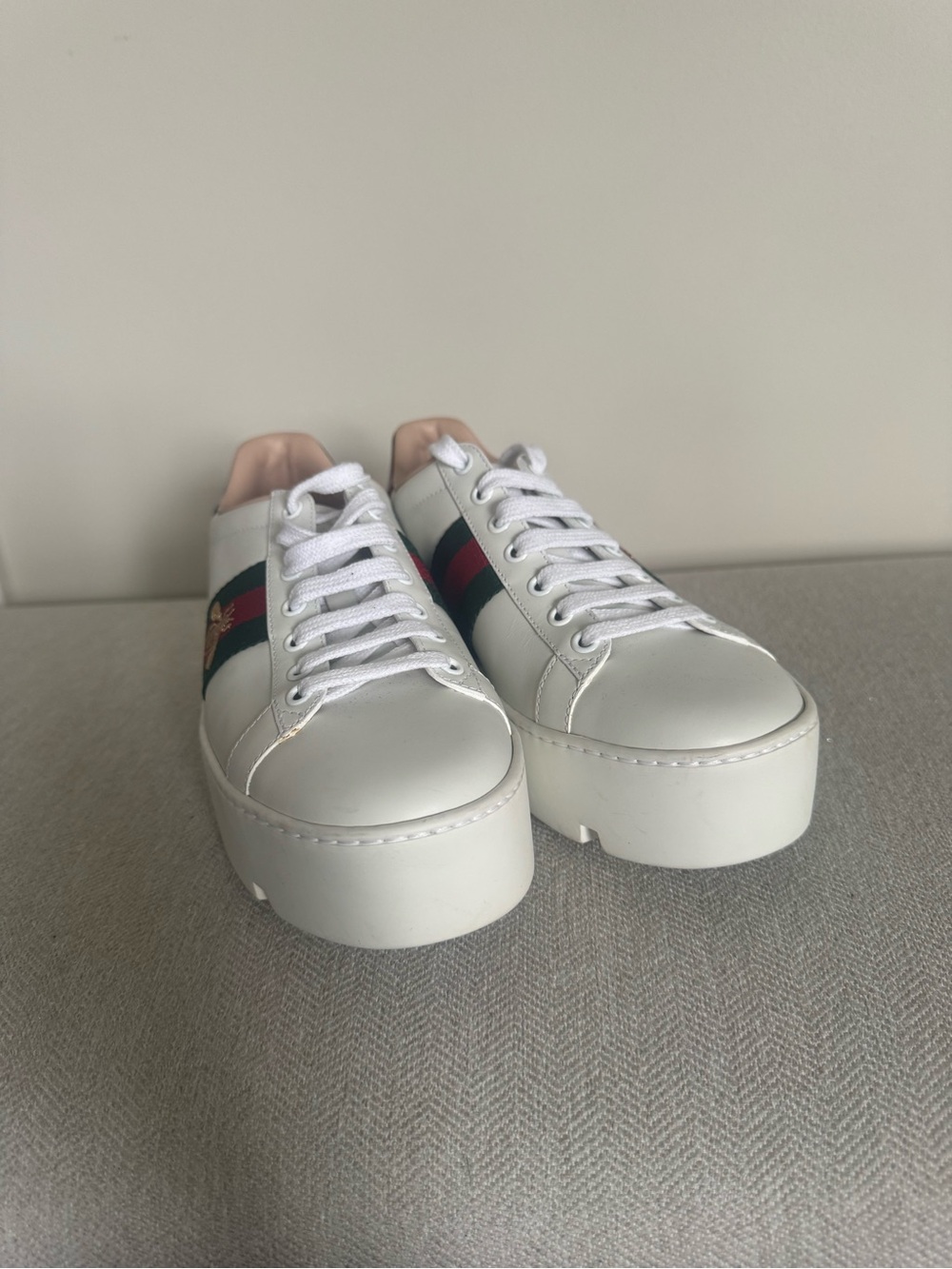 NEW Gucci Ace Platform Sneakers - Picture 4 of 10